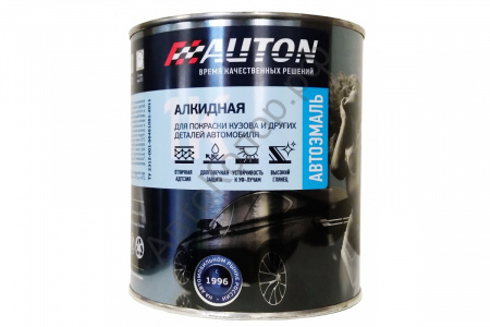 Автоэмаль Алкидная Auton (Автон) Черная матовая 0,8л