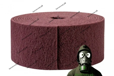 Нетканый Абразивный Материал Du Rall в Рулоне 115мм*10м (Скотч-Брайт) Красный