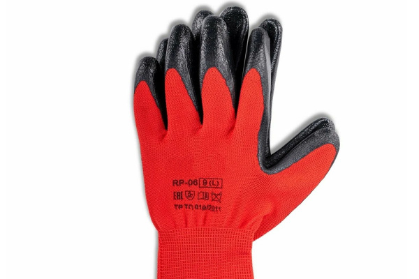 Перчатки Нейлоновые для Механических работ Adolf Bucher с Нитриловым покрытием Красные, 160 ₽