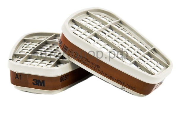 Патрон Фильтр 3M от Органических Газов и Паров 6051 A1, 1 250 ₽